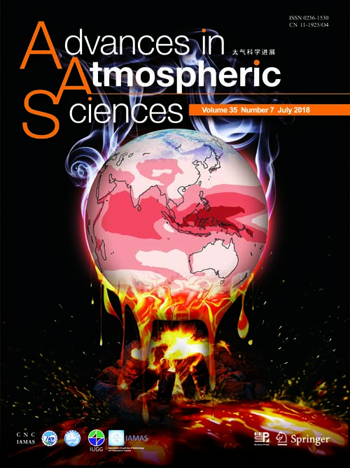 capa da ediÃ§Ã£o nÂº 8 do Advances in Atmospheric Sciences em 2018