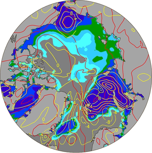 A perda de gelo marinho no Ártico
